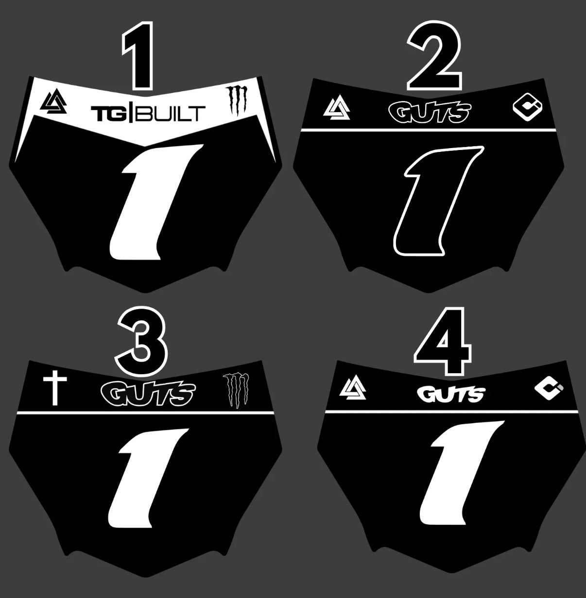Pre-made Vented Motocutz E-moto Number Plate